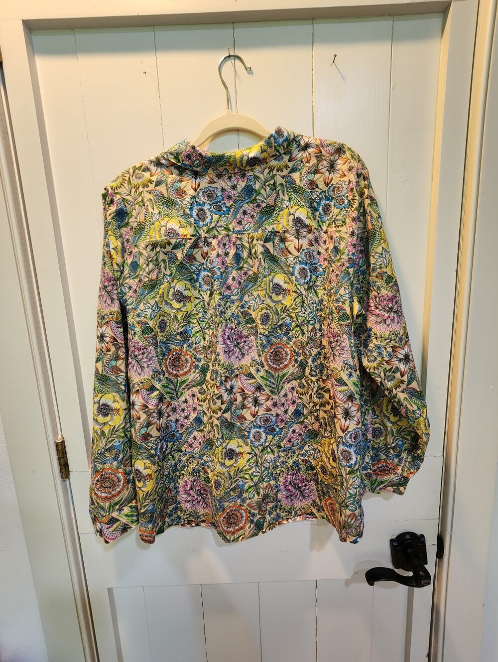 J Jill Floral Button-Up Shirt in Multi Color 100% Cotton XL - Picture 5 of 5